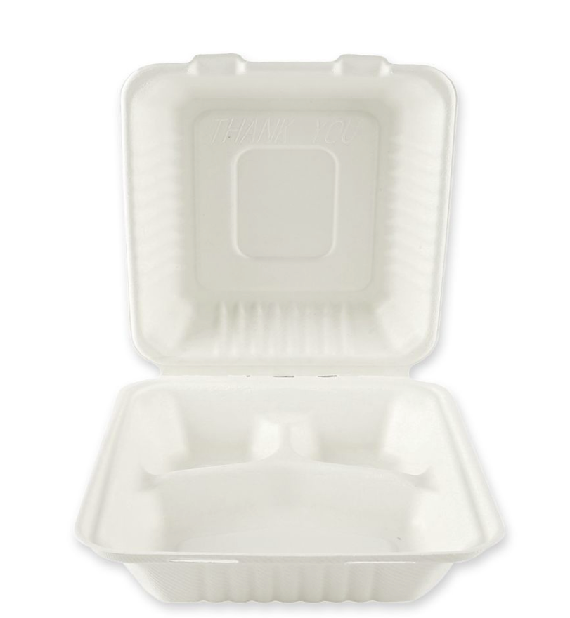 Bagasse Menübox - 100 Stück