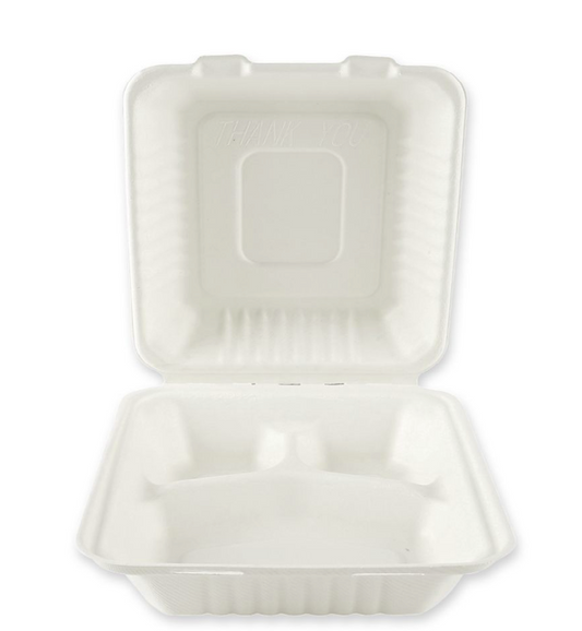 Bagasse Menübox - 100 Stück