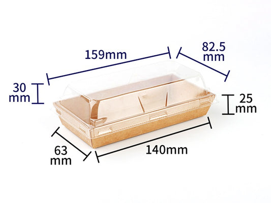 Sushibox XS - 63mm x 140mm - 200 Stück - inkl. Deckel