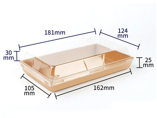 Sushibox M - 105mm x 162mm - 200 Stück - inkl. Deckel