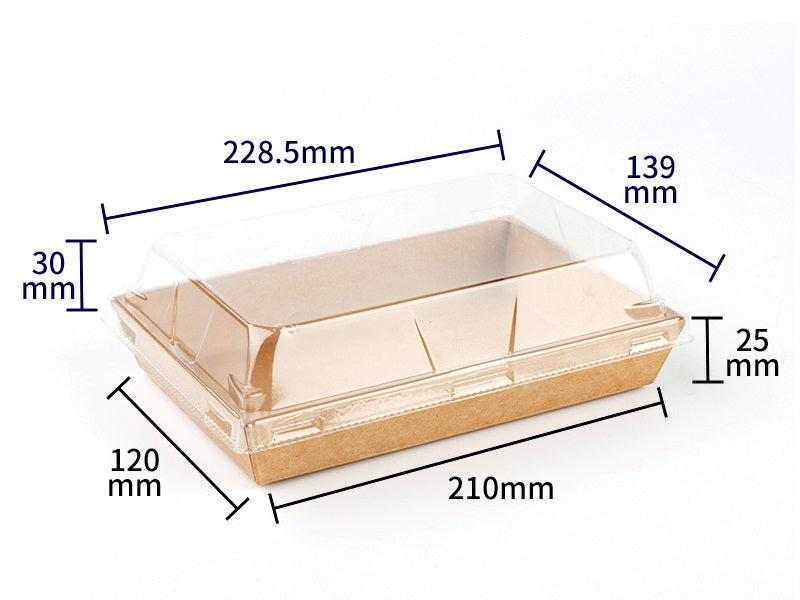 Sushibox XL - 120mm x 210mm - 200 Stück - inkl. Deckel